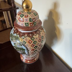 A late 19th-century Japanese Satsuma or Kutani porcelain ginger jar.