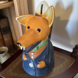 Vintage ceramic Basil Brush Money box