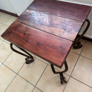 Mid 20th century Dark wooden topped side table