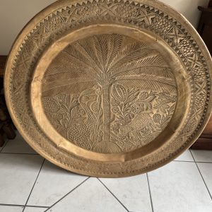 Middle Eastern large brass tray