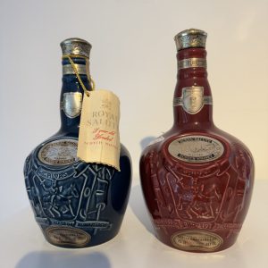 2 x Royal Salute Royal commemoration ceramic bottles