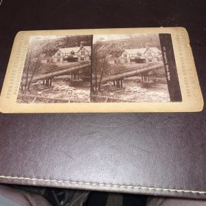 1870’s Steroscopic photograph Llangollens Chain Bridge
