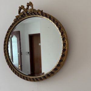 Vintage Empire Style oval wall mirror