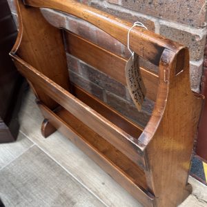 Vintage wooden magazine rack