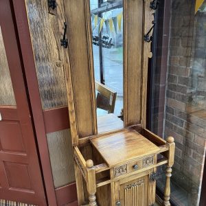 Old Charm carved oak Hall stand