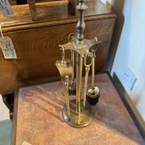 Vintage Brass fire companion set