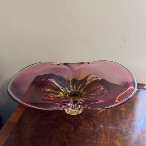 1960’s Chribska art hand blown glass sculpture by artist Josef Hospodka