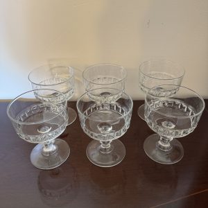 6 x vintage Luminarc champagne glasses