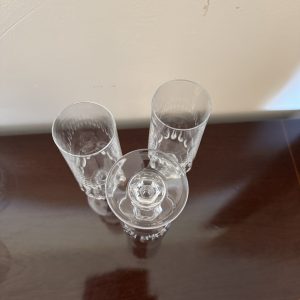 Set of 3 vintage champagne flutes