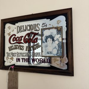 1900-1910 Coca Cola advertising bar mirror
