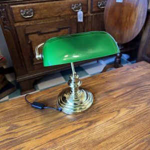 Vintage Green Bankers Lamp