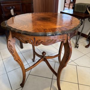 Antique Mahogany and Burl wood side table