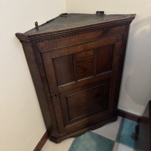 Antique Oak wall hanging Corner cabinet