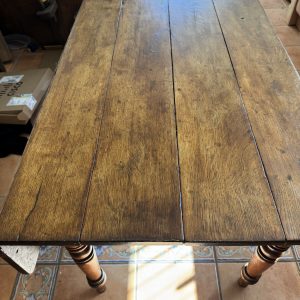 Antique Oak Farmhouse Table with Draw