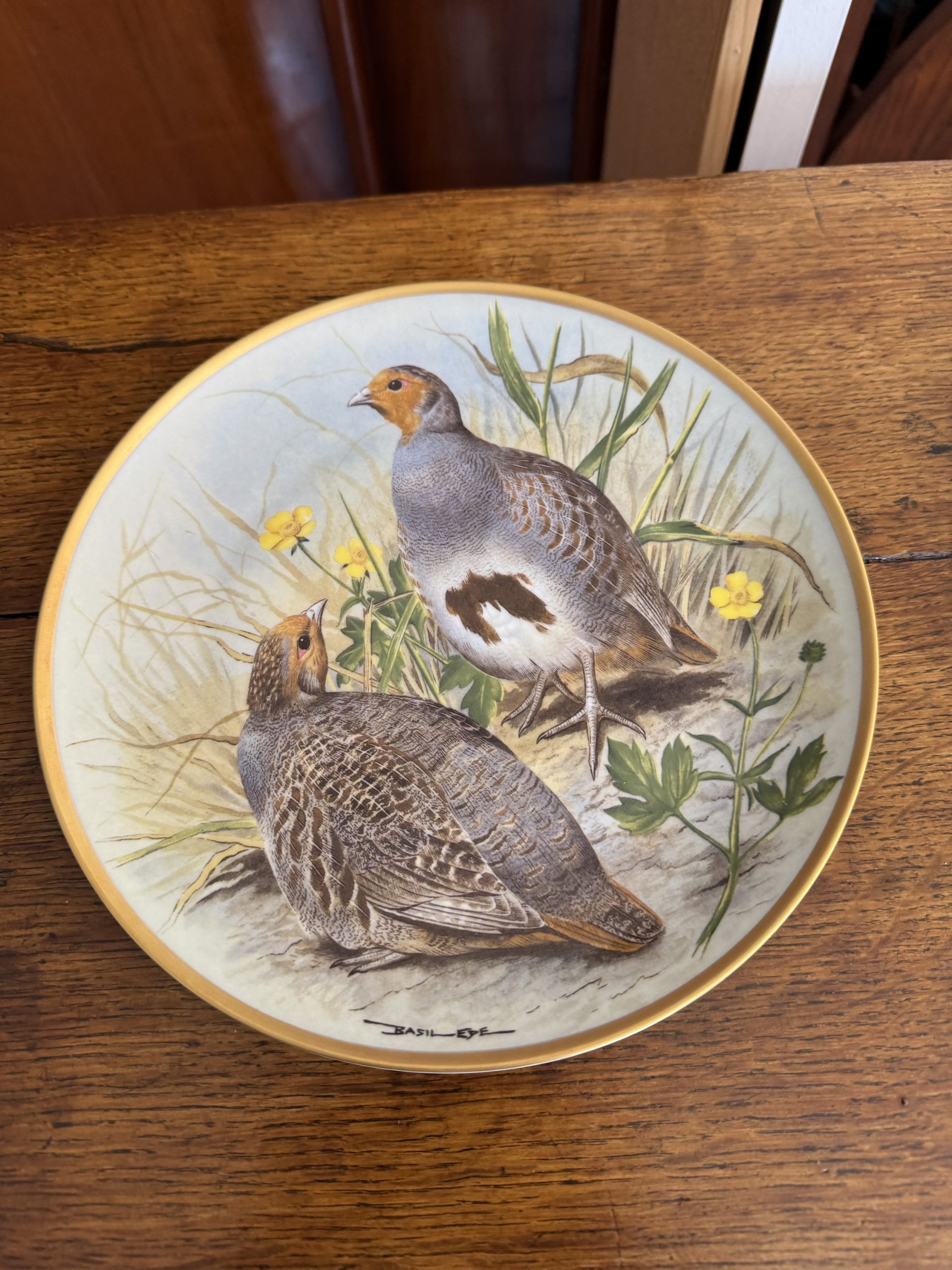 Full set of 12 vintage Franklin Porcelain Game Birds of the World collectible plates - Image 18