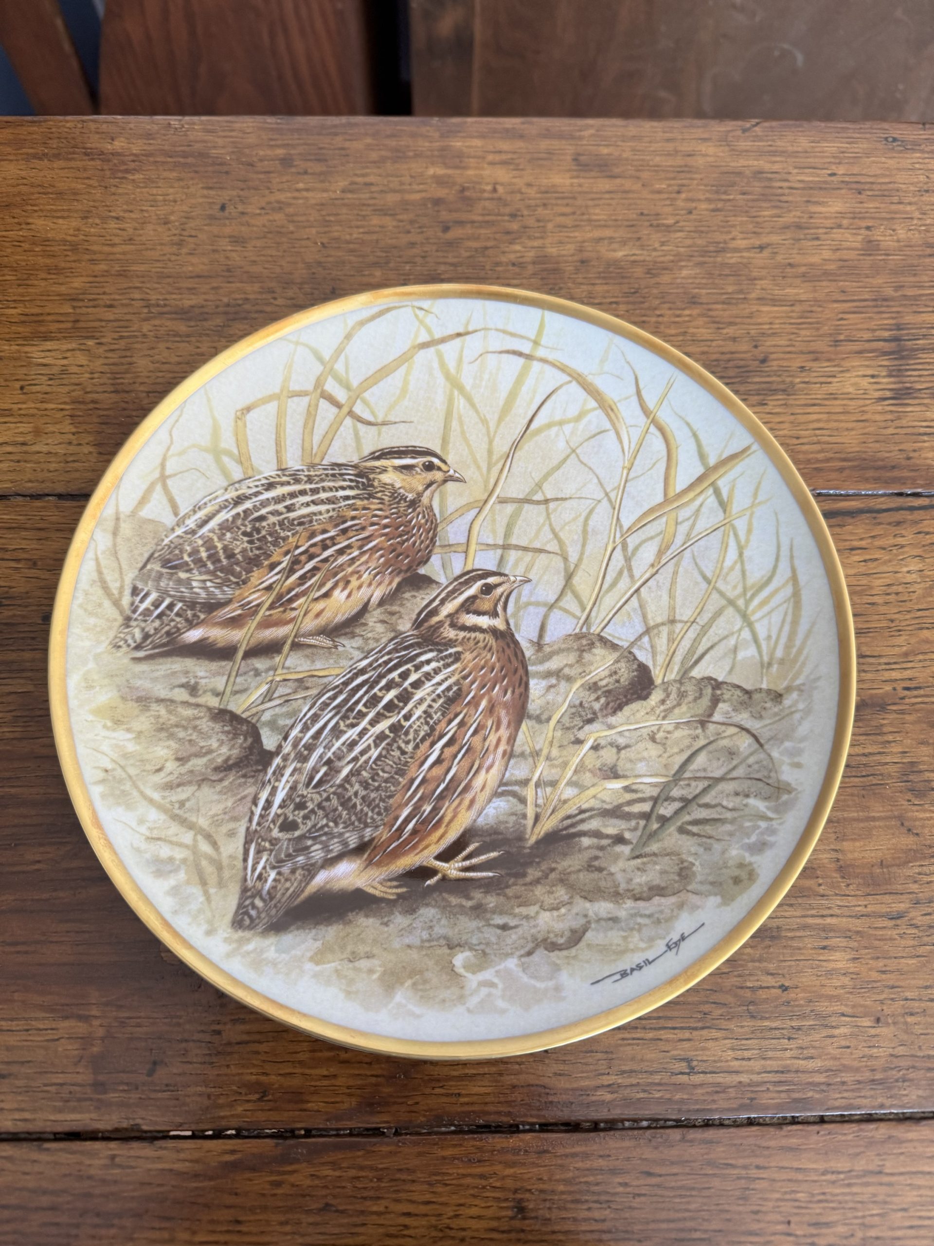 Full set of 12 vintage Franklin Porcelain Game Birds of the World collectible plates - Image 17