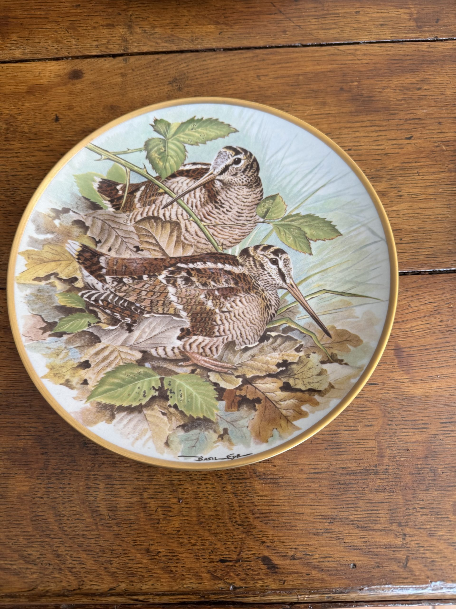 Full set of 12 vintage Franklin Porcelain Game Birds of the World collectible plates - Image 6