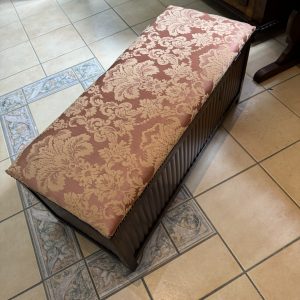 Vintage Oak Otterman with Damask upholstery