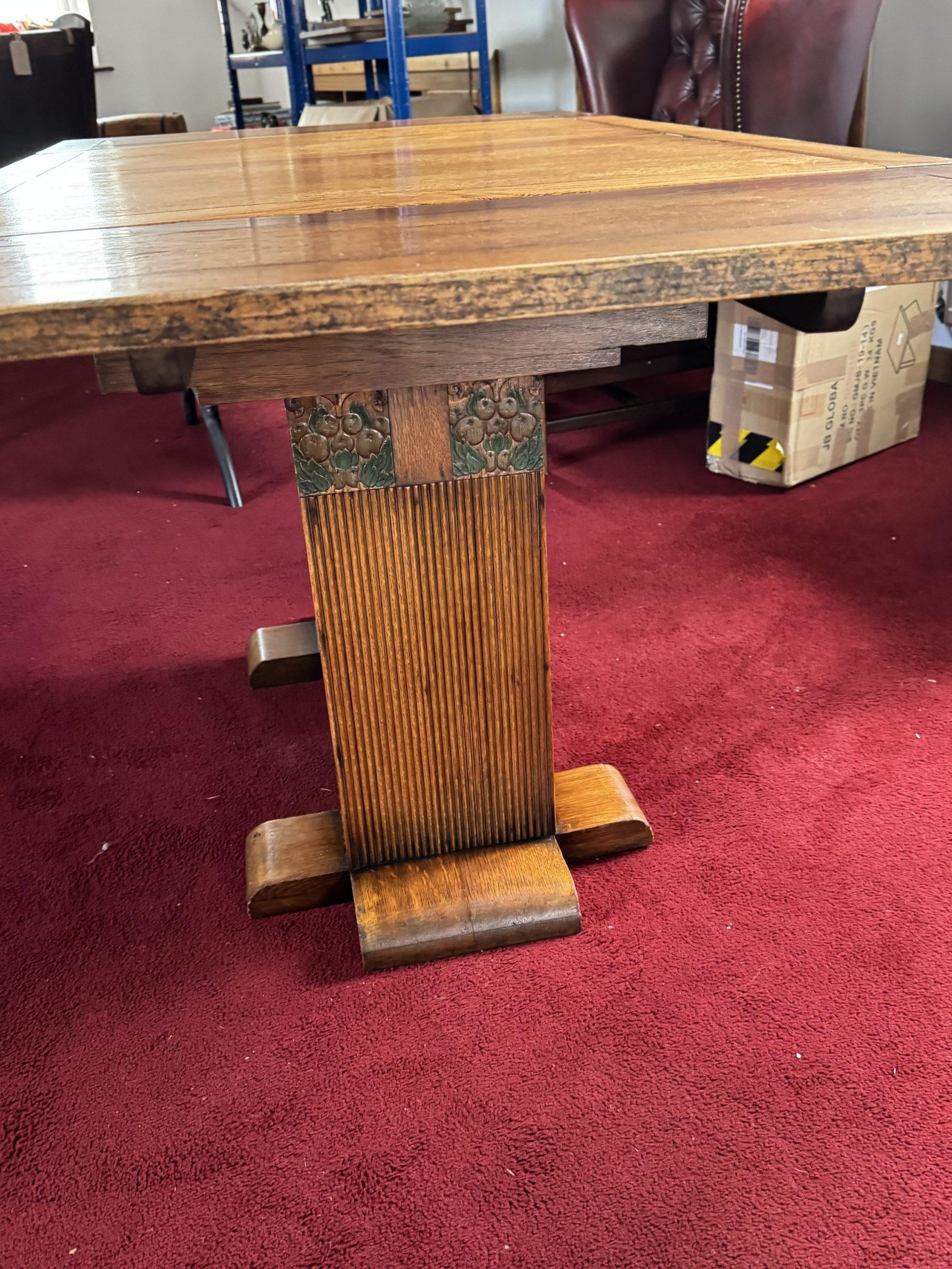 Vintage Ebenezer Gomme (G-Plan) oak pedestal dining table - Image 5