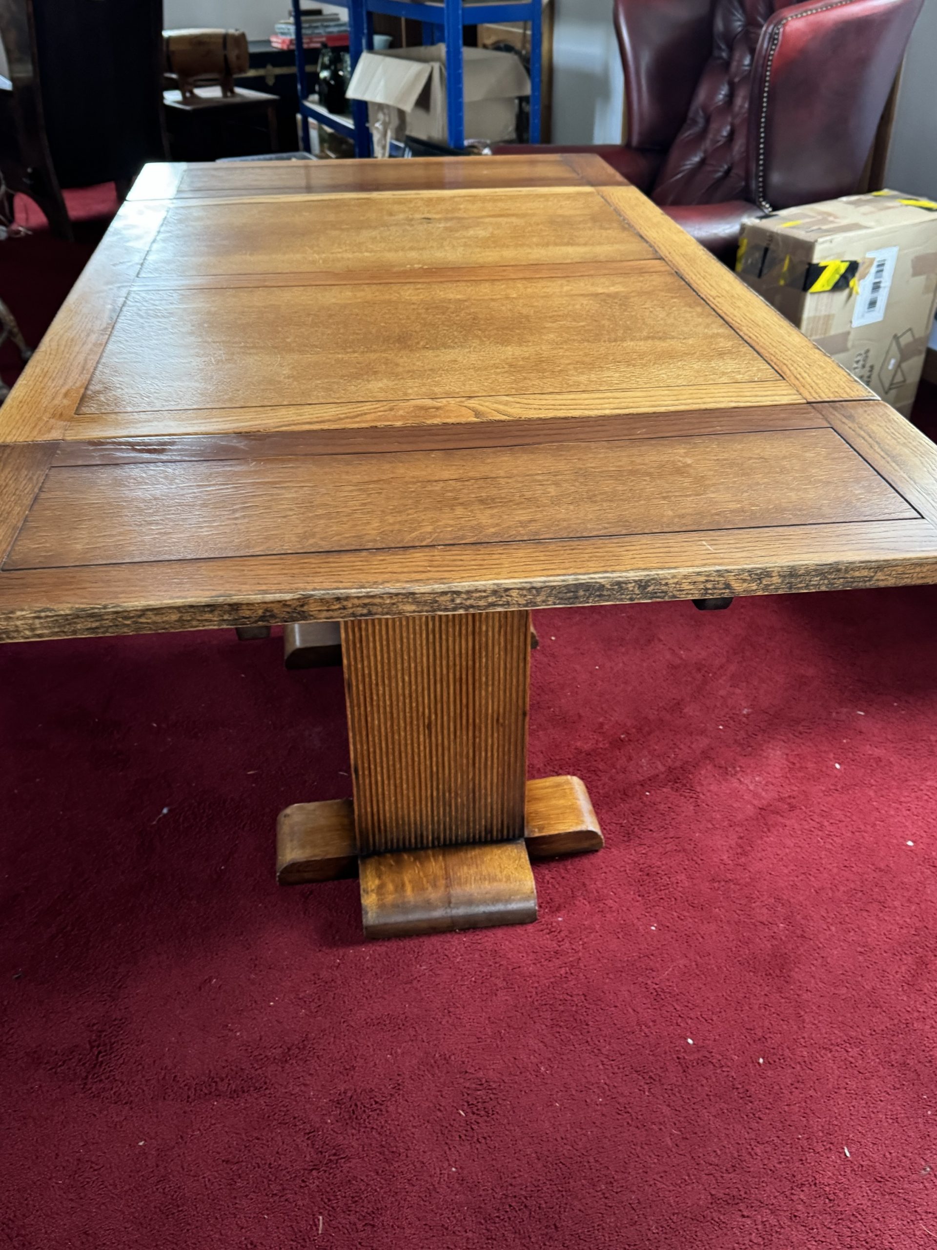 Vintage Ebenezer Gomme (G-Plan) oak pedestal dining table - Image 3