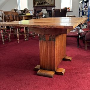 Vintage Ebenezer Gomme (G-Plan) oak pedestal dining table