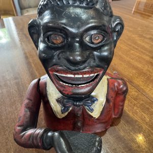 Antique 1900’s Cast Iron Little Joe Mechanical Money Box