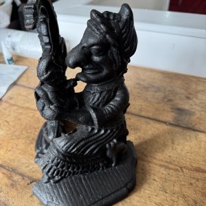 Antique Victorian cast iron Punch and Judy door stops